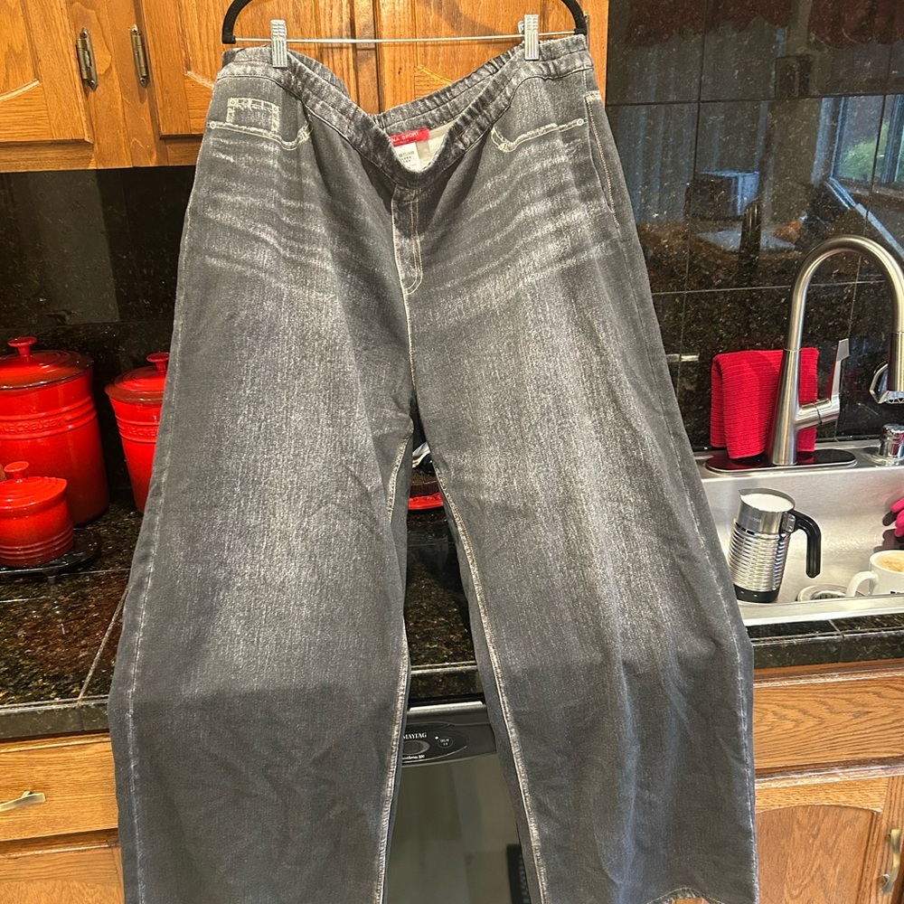 Marina Rinaldi Gray Flare & Wide Leg Jean-like Pants